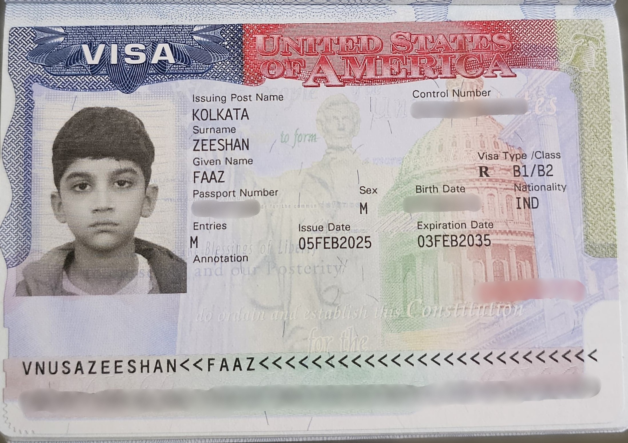 Faaz Zeeshan Visa